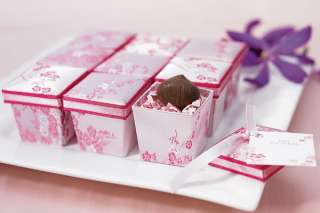 36)Pink Asian Brocade Favor Boxes Wedding Cherry Blossom Bridal Shower 