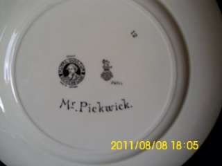 Royal Doulton Dickens Seriesware Cabinet Plate   Mr. Pickwick   Signed 