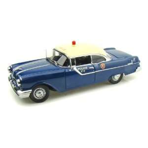  1955 Pontiac Star Chief Hard Top Police Car 1/18 Blue 