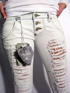 PLEASE jeans tre bottoni P83AAS939 strappati XXS XS M NEW 2012 