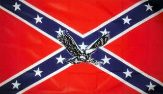 REBEL EAGLE FLAG 5X3 Confederate civil war Nature birds southern cross 