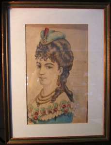 Original Currier and Ives Lithograph Peerless Beauty  