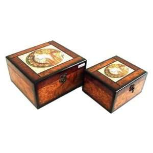  Keystone Decorative Greek Queen Jewelry Box   Set of 2 