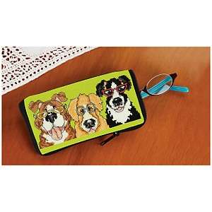 Dogs Eyeglass Case Counted Cross Stitch Kit 