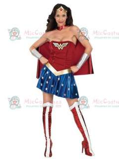 Wonder Woman Diana Lycra Shiny Metallic Super Hero Costume