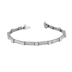 18KT White Gold Diamond Tennis Bracelet. Jewelry