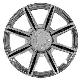   WH541 16C BLK 16 Chrome Wheel Cover with 8 Spoke Black Inserts