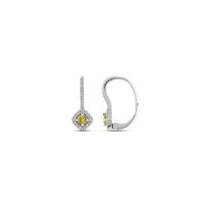  ZALES Enhanced Yellow and White Diamond Drop Earrings in 