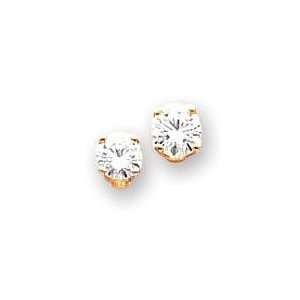  Quality Complete Diamond Stud Earrings in 14k Yellow Gold 
