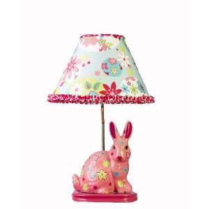  Pink Bunny with Flowers Lamp Baby