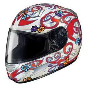 HJC CL SP CLSP LOLA MC1 WHITE/RED/SILVER MOTORCYCLE Full Face Helmet 