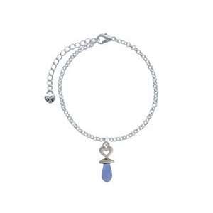  3 D Blue Baby Pacifier Elegant Charm Bracelet Arts 