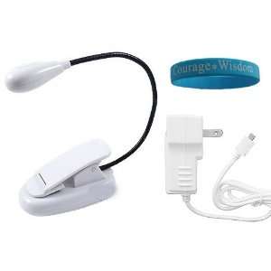  Clip On LED Book Light eReader White Color Kindle book 