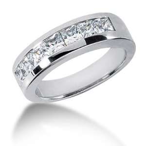  1.75 Ct Men Diamond Ring Wedding Band Princess Cut Channel 