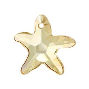  6721 40mm Starfish Pendant Crystal Golden Shadow Arts 