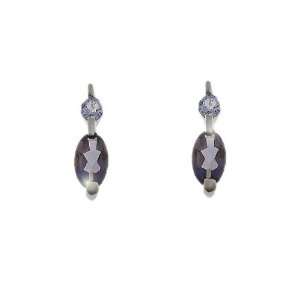  9ct White Gold Iolite & Tanzanite Drop Earrings Jewelry