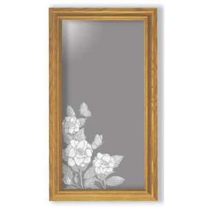 com Decorative Framed Mirror Wall Decor With Butterfly Etched Mirror 