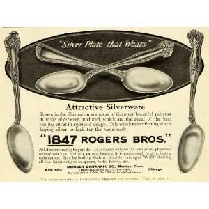  1908 Ad 1847 Rogers Bros Silverware Spoon Pattern Home 