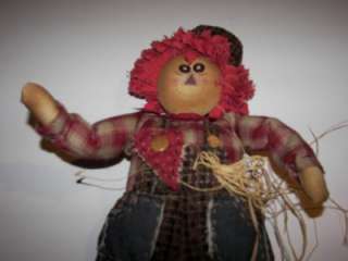 Raggedy Andy Doll Dressed in Overalls and Hat 20.5 in  