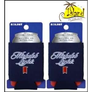  (2) Michelob Light Beer Can Koozies Cooler Sports 