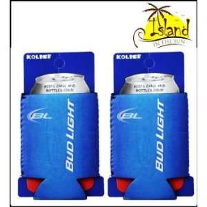  (2) Bud Light Graphic Beer Can Kaddy Koozies Cooler 