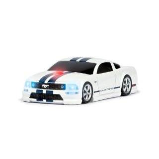 Wireless Mouse   Mustang GT White with Blue Stripes by Road Mice