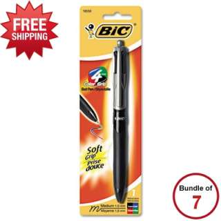 Bic 4 Color Grip Ballpoint Retractable Pen   BICMMPGP1   7 Item Bundle 