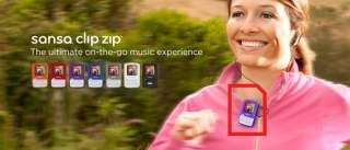    SanDisk Sansa Clip Zip 1.1 Gray 8GB  Player SDMX22 