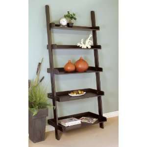  Studio Wall Shelf with 5 Tier in Espresso Finish