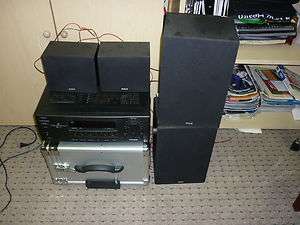 Surround Sound by RCA with two Bass Speakers and ReceiverWorks 100% 