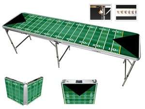 Football Beer Pong Table   8ft Portable Folding Design   90 Day 