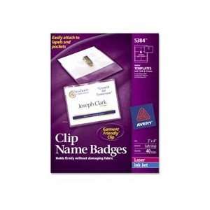   plastic badge holders and sheets of badge inserts. Ideal for meetings