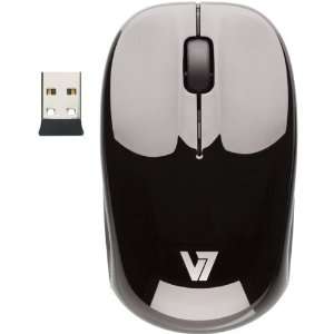  V7 Black 2.4GHz Wireless Mouse With Nano Receiver 