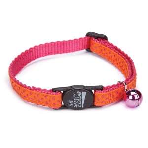 Savvy Tabby Nylon with Ribbon Cat Collar Pink Dot  