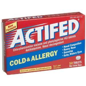  Actifed Cold & Allergy Tablets, 12 Count Health 