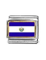 El Salvador Photo Flag Italian Charm Bracelet Jewelry Link