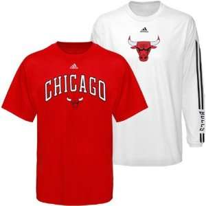  adidas Chicago Bulls Red White 3 In 1 T shirt Combo Pack 