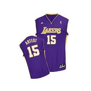 Adidas Los Angeles Lakers Ron Artest Revolution 30 Replica Road Jersey 