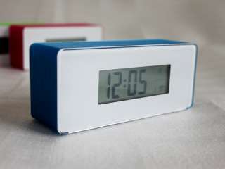 Alarm Clock LCD Digital Calendar Temperature Bu/W  