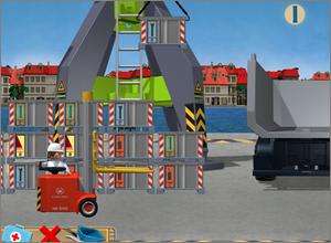 Playmobil Construction PC CD kids crane, excavator game  