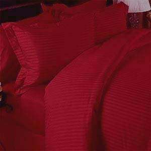   Count 100% Egyptian Cotton STRIPED Red King Bed Skirt