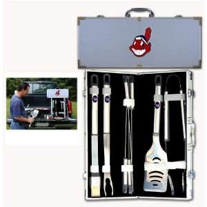    Cleveland Indians MLB 8pc. BBQ Set w/Case