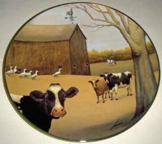 Lowell Herrero American Folk Art Country Cows BARNYARD CONTENTMENT 