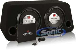 Visonik V210BS Dual 10 Loaded Sub Box w/ Amplifier, Amp Kit + Bass 