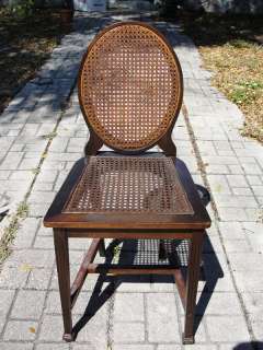 ANTIQUE PAINE FURNITURE, BOSTON   CANED HALL CHAIR  