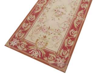 Aubusson Rug Mat Small Runner Antique French  