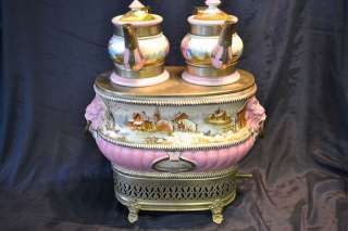 Beautiful Antique Porcelain Teapot & Warmer Set 19th C.  