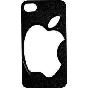 White Silicone Rubber Case Custom Designed Apple Logo Black & White 