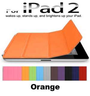 IPad 2 Smart Cover PU Leather Magnetic Case Stand Wake Up Sleep  