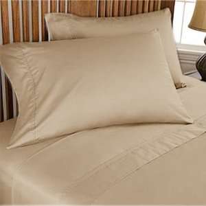  Expanded Queen Flat Sheet 500TC, Taupe Solid , Factory 